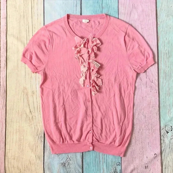 Super cute j crew short sleeve cardigan - Picture 2 of 7